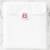 Unicorne Monogramme Q Autocollants personnalisés (Sac)