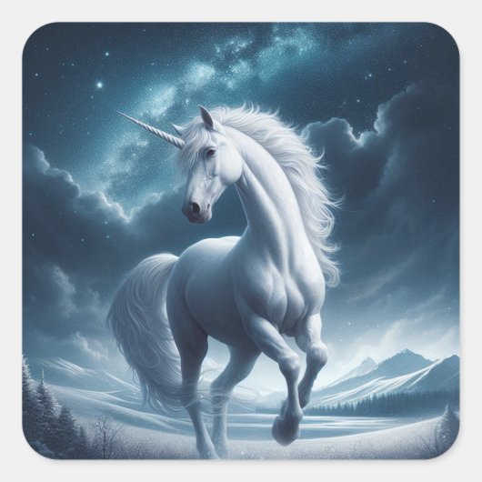 Unicorne mythique à Stickers de minuit (Devant)