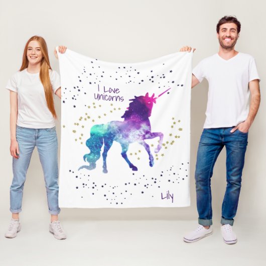 Unicorne, Nom de l'enfant, Couverture en polaire (En situation)