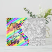 Unicorne Papillons Merci Carte photo (Debout devant)