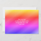 Unicorne Papillons Merci Carte photo (Dos)