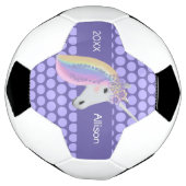 Unicorne Personnalisée Arc-en-ciel Bal de soccer v (Tourné)
