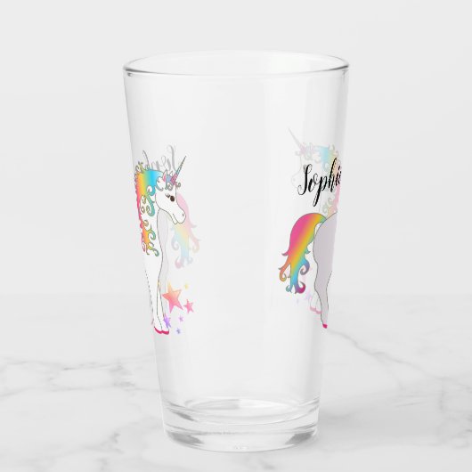 Unicorne Personnalisée Boire du verre (Gauche)