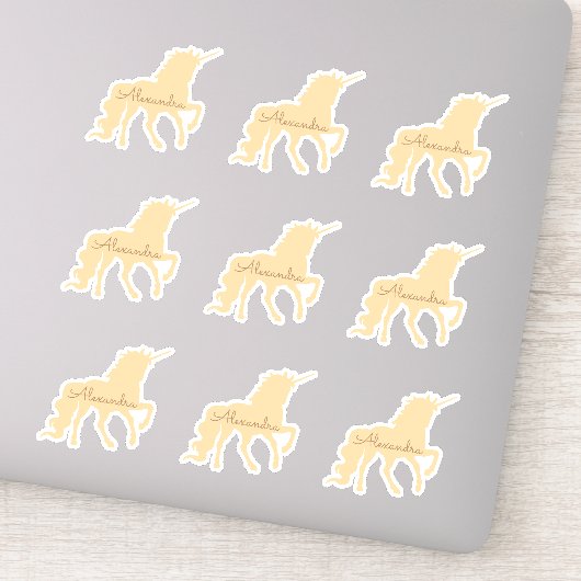 Unicorne personnalisée ensemble de Sticker 9 Die C (Détail)