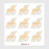 Unicorne personnalisée ensemble de Sticker 9 Die C (Feuille)