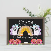 Unicorne personnalisée Rainbow Teacher Merci (Debout devant)