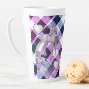 Unicorne Plaid Latte Mug