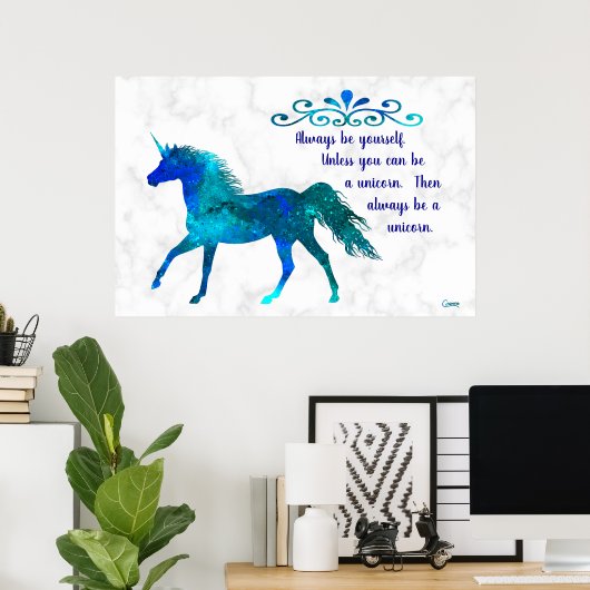 Unicorne - Poster (Bureau à domicile)