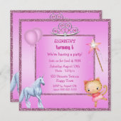 Unicorne, Princesse Kitty, Tiara et Invitations d' (Devant / Derrière)