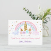 Unicorne Rainbow Merci or rose (Debout devant)