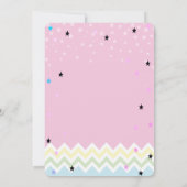 Unicorne, Rainbow Stars, Zigzag Invitation Anniver (Dos)