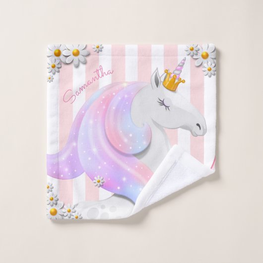 Unicorne rose (Gant de toilette)