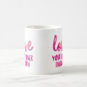 Unicorne rose 'Aimez votre licorne interne' mug (Centre)