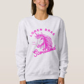 Unicorne rose chaud Loren Brae sweatshirt (Devant)