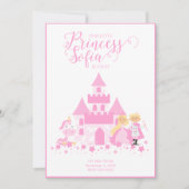 Unicorne rose et Princess Party Invitation (Devant)