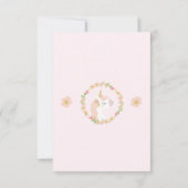 Unicorne rose Invitations de fête d'anniversaire (Dos)