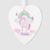 Unicorne rose magique Papillons arc-en-ciel (devant)