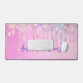 Unicorne rose mignon gouttes de Parties scintillan (Clavier et souris)