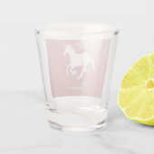 Unicorne rose Personnalisé verre à tir (Dos)