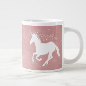 Unicorne rose Personnalisée Mug de café géant (Droite)