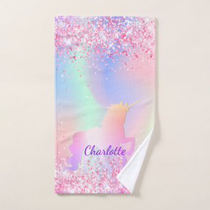Unicorne rose rose violet nom fille