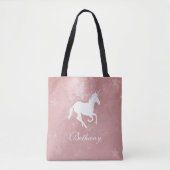 Unicorne rose Sac fourre-tout personnalisé (Devant)
