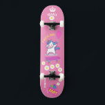 Unicorne sur skateboard avec légendes personnalisé<br><div class="desc">Unicorne sur skateboard avec légendes personnalisées Unicorn Personnalisé Skateboard CLIQUEZ SUR OPTION PERSONNALISER MODÈLE ET ENTREZ LE NOM. vous pouvez également personnaliser d'autres légendes. skateboard cool conçu avec des couleurs vives et pour l'arrière - plan et une licorne funky chevauchant un skateboard. Ce Skateboard est une excellente idée cadeau pour...</div>