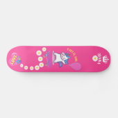 Unicorne sur skateboard avec légendes personnalisé (Horz)