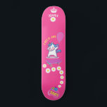 Unicorne sur skateboard avec légendes personnalisé<br><div class="desc">Unicorne sur skateboard avec légendes personnalisées Unicorn Personnalisé Skateboard CLIQUEZ SUR OPTION PERSONNALISER MODÈLE ET ENTREZ LE NOM. vous pouvez également personnaliser d'autres légendes. skateboard cool conçu avec des couleurs vives et pour l'arrière - plan et une licorne funky chevauchant un skateboard. Ce Skateboard est une excellente idée cadeau pour...</div>