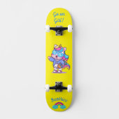 Unicorne sur skateboard avec légendes personnalisé (Recto)