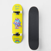 Unicorne sur skateboard avec légendes personnalisé (Recto)