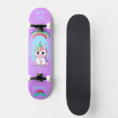 Unicorne sur skateboard avec légendes personnalisé (Recto)