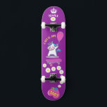 Unicorne sur skateboard avec légendes personnalisé<br><div class="desc">Unicorne sur skateboard avec légendes personnalisées Unicorn Personnalisé Skateboard CLIQUEZ SUR OPTION PERSONNALISER MODÈLE ET ENTREZ LE NOM. vous pouvez également personnaliser d'autres légendes. skateboard cool conçu avec des couleurs vives et pour l'arrière - plan et une licorne funky chevauchant un skateboard. Ce Skateboard est une excellente idée cadeau pour...</div>