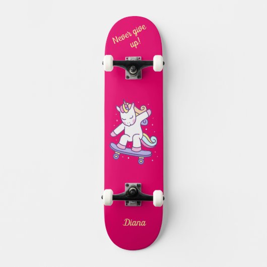Unicorne sur skateboard pour enfants (Recto)