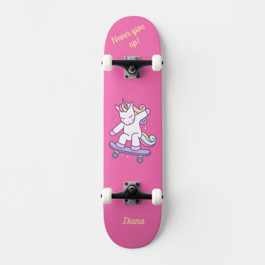 Unicorne sur skateboard pour enfants (Recto)