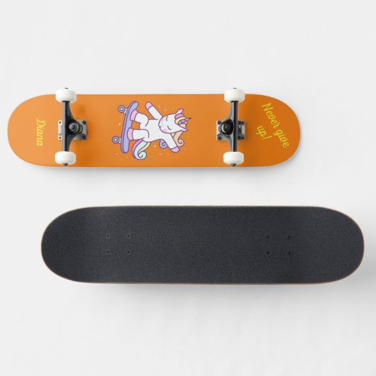 Unicorne sur skateboard pour enfants (Horz)