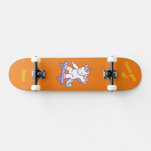 Unicorne sur skateboard pour enfants (Horz)