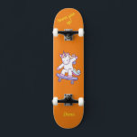 Unicorne sur skateboard pour enfants<br><div class="desc">Unicorne sur skateboard avec légendes personnalisées Unicorn Personnalisé Skateboard CLIQUEZ SUR OPTION PERSONNALISER MODÈLE ET ENTREZ LE NOM. vous pouvez également personnaliser d'autres légendes. skateboard cool conçu avec des couleurs vives et pour l'arrière - plan et une licorne funky chevauchant un skateboard. Ce Skateboard est une excellente idée cadeau pour...</div>