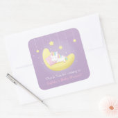Unicorne sur Stickers Baby shower Merci de lune (Enveloppe)