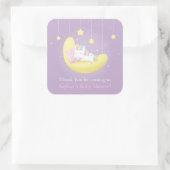 Unicorne sur Stickers Baby shower Merci de lune (Sac)