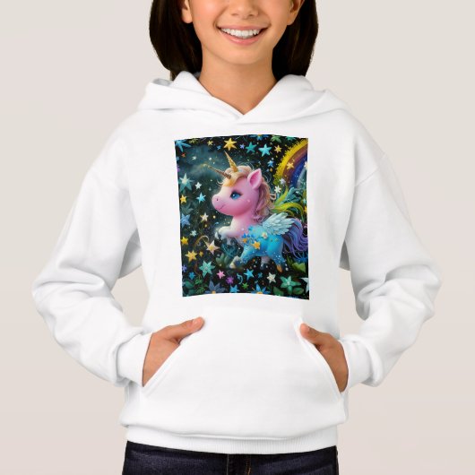 Unicorne Sweat - shirt à capuche et Sweatshirt (Devant)