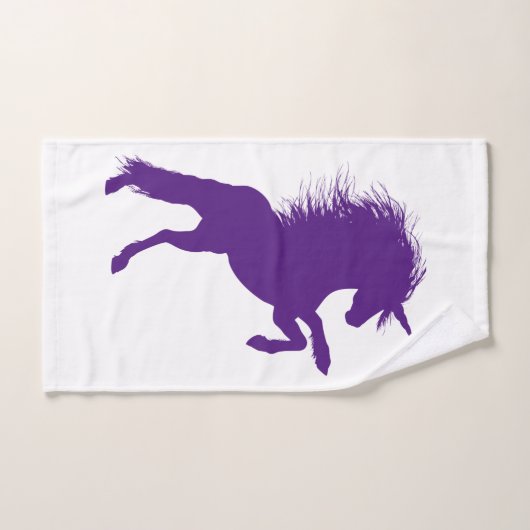 Unicorne violette (Serviette à main)