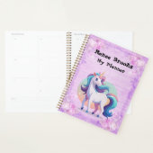 Unicorne violette personnalisée (Devant avec enveloppe)