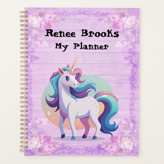 Unicorne violette personnalisée (Devant)