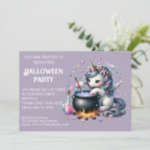 Unicorne Whimsical Halloween Party Invitation (Debout devant)