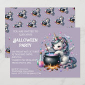 Unicorne Whimsical Halloween Party Invitation (Devant / Derrière)