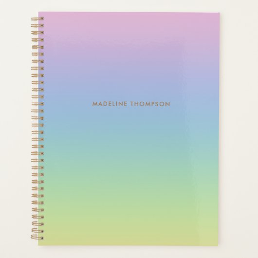 Unicorne Whimsical Rainbow Nom simple Monogramme (Devant)