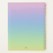 Unicorne Whimsical Rainbow Nom simple Monogramme (Dos)