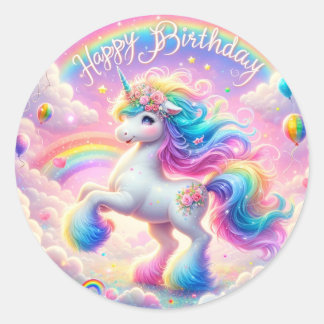 Unicorne Whimsical stickers Anniversaire