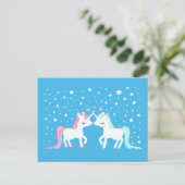 Unicornes amoureuses Carte postale (Debout devant)